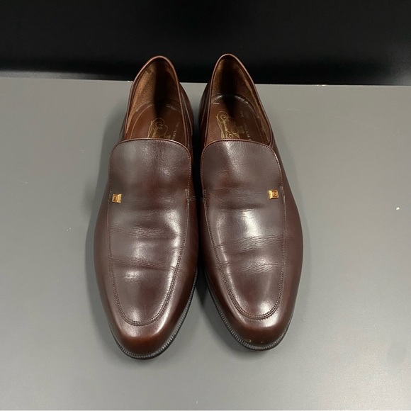 Vtg Florsheim Imperial‎ Gold Bit Penny Loafers Brown Leather Dress Shoes Sz 10 D - Picture 3 of 13